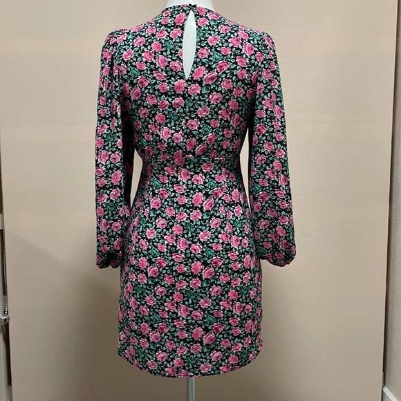 Zara Flowers Print Long Sleeve Dress - Picture 4 of 6